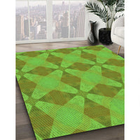 Patterned Bright Green Rug, pat3080grn