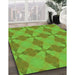 Machine Washable Transitional Bright Green Rug in a Family Room, wshpat3080grn