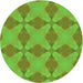 Square Patterned Bright Green Rug, pat3080grn