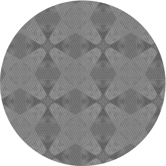Square Patterned Ash Gray Rug, pat3080gry