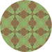 Square Patterned Yellow Green Rug, pat3080lblu