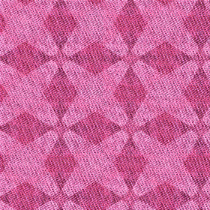 Round Patterned Deep Pink Rug, pat3080pur