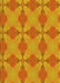 Patterned Orange Red Orange Rug, pat3080yw