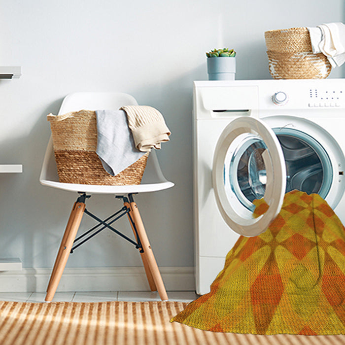 Machine Washable Transitional Orange Red Orange Rug in a Washing Machine, wshpat3080yw