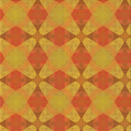 Square Patterned Orange Red Novelty Rug, pat3080