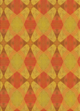 Patterned Orange Red Novelty Rug, pat3080