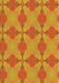 Patterned Orange Red Novelty Rug, pat3080