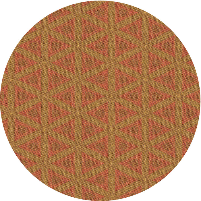 Square Patterned Neon Orange Rug, pat3081brn