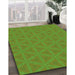 Patterned Green Rug in Family Room, pat3081grn