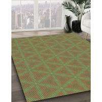 Patterned Oak Brown Rug, pat3081lblu