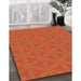 Machine Washable Transitional Neon Orange Rug in a Family Room, wshpat3081org