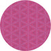 Square Patterned Deep Pink Rug, pat3081pur