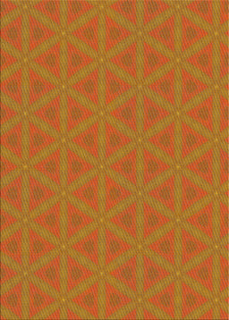 Patterned Dark Orange Novelty Rug, pat3081