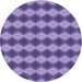 Square Machine Washable Transitional Amethyst Purple Rug in a Living Room, wshpat3082blu