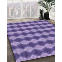 Patterned Amethyst Purple Rug, pat3082blu