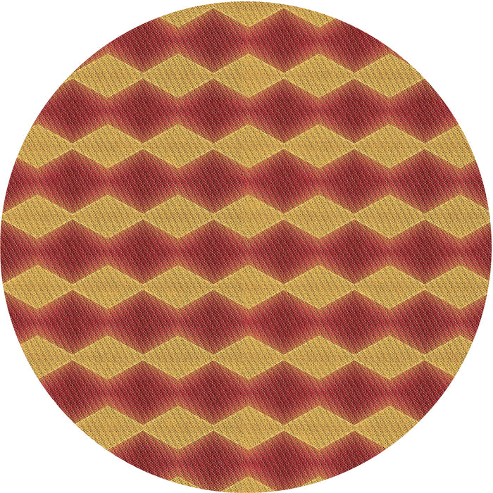 Square Patterned Red Rug, pat3082brn