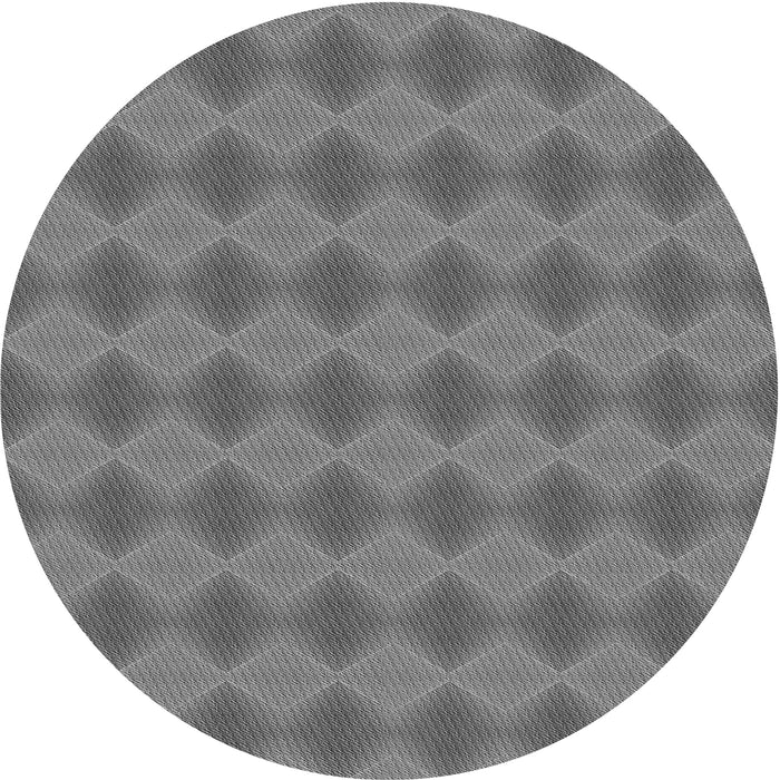 Square Patterned Carbon Gray Rug, pat3082gry