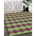 Machine Washable Transitional Green Rug in a Family Room, wshpat3082lblu