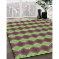 Patterned Green Rug, pat3082lblu