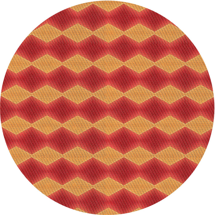 Square Machine Washable Transitional Neon Orange Rug in a Living Room, wshpat3082org