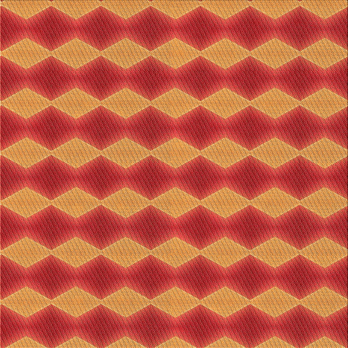 Round Patterned Neon Orange Rug, pat3082org