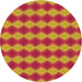 Sideview of Patterned Yellow Novelty Rug, pat3082