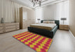 Machine Washable Transitional Yellow Rug in a Bedroom, wshpat3082