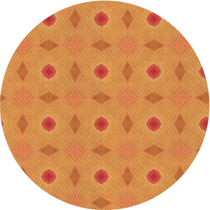 Square Machine Washable Transitional Orange Red Orange Rug in a Living Room, wshpat3083org