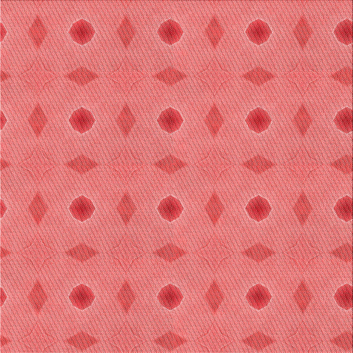 Round Patterned Red Rug, pat3083rd