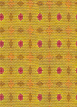 Patterned Deep Yellow Novelty Rug, pat3083