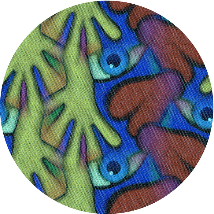 Square Machine Washable Transitional Cr Green Rug in a Living Room, wshpat3084lblu