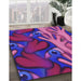 Machine Washable Transitional Dark Magenta Purple Rug in a Family Room, wshpat3084pur