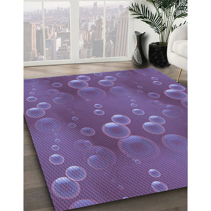 Machine Washable Transitional Purple Rug in a Family Room, wshpat3085blu