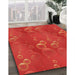 Machine Washable Transitional Red Rug in a Family Room, wshpat3085org
