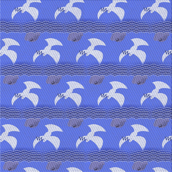 Round Machine Washable Transitional Denim Blue Rug, wshpat3086blu