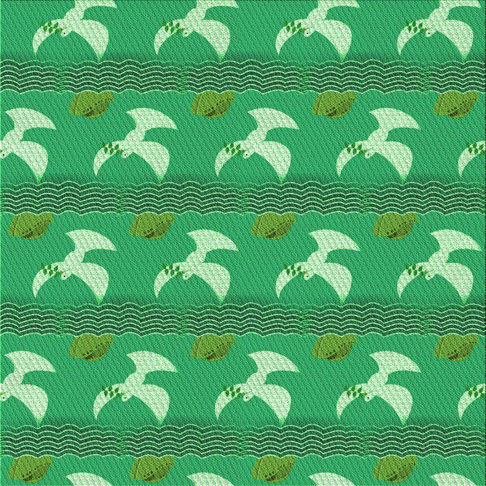 Round Machine Washable Transitional Lime Mint Green Rug, wshpat3086grn