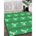 Machine Washable Transitional Lime Mint Green Rug in a Family Room, wshpat3086grn