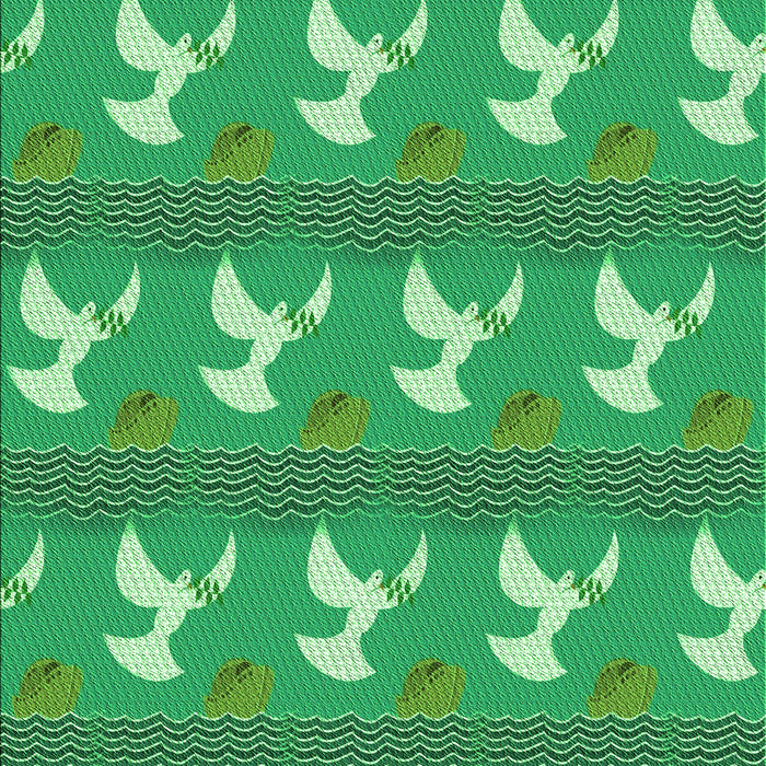 Machine Washable Transitional Lime Mint Green Rug, wshpat3086grn