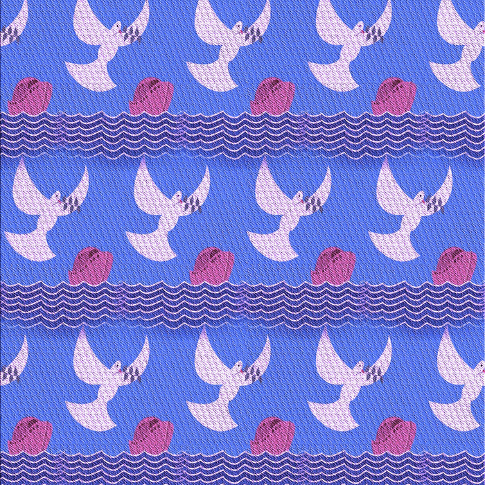 Machine Washable Transitional Sky Blue Rug, wshpat3086pur