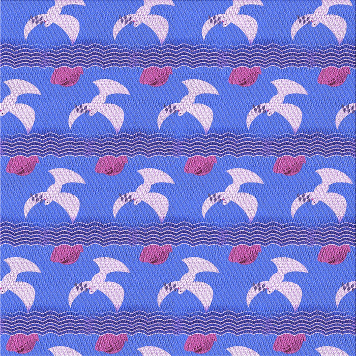 Round Machine Washable Transitional Sky Blue Rug, wshpat3086pur