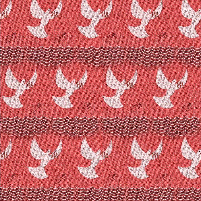 Machine Washable Transitional Red Rug, wshpat3086rd