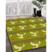 Machine Washable Transitional Dark Yellow Green Rug in a Family Room, wshpat3086yw