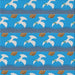 Sideview of Patterned Blue Abstract Machine Washable Rug, wshpat3086