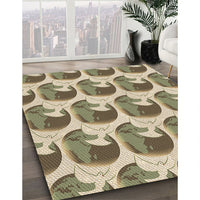 Patterned Oak Brown Rug, pat3087brn