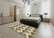 Patterned Oak Brown Rug in a Bedroom, pat3087brn