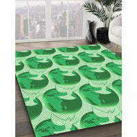 Patterned Jade Green Rug, pat3087grn