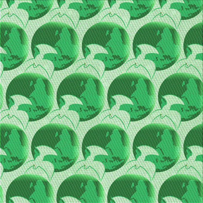 Round Patterned Jade Green Rug, pat3087grn