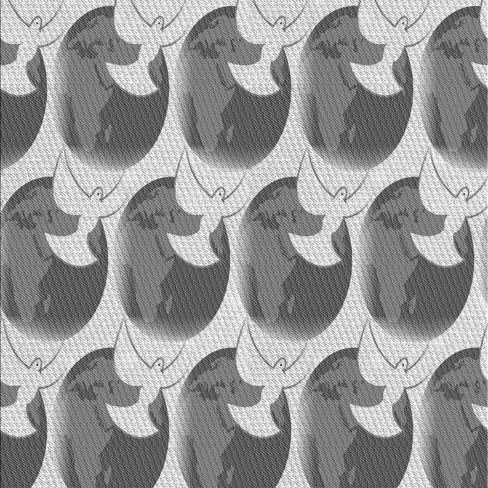 Machine Washable Transitional Ash Gray Rug, wshpat3087gry