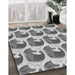 Patterned Ash Gray Rug in Family Room, pat3087gry