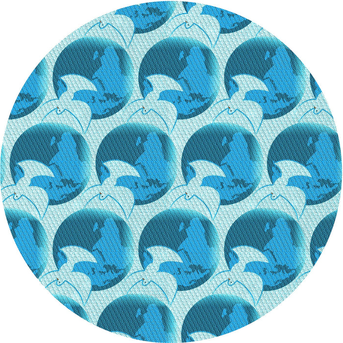 Square Machine Washable Transitional Blue Rug in a Living Room, wshpat3087lblu